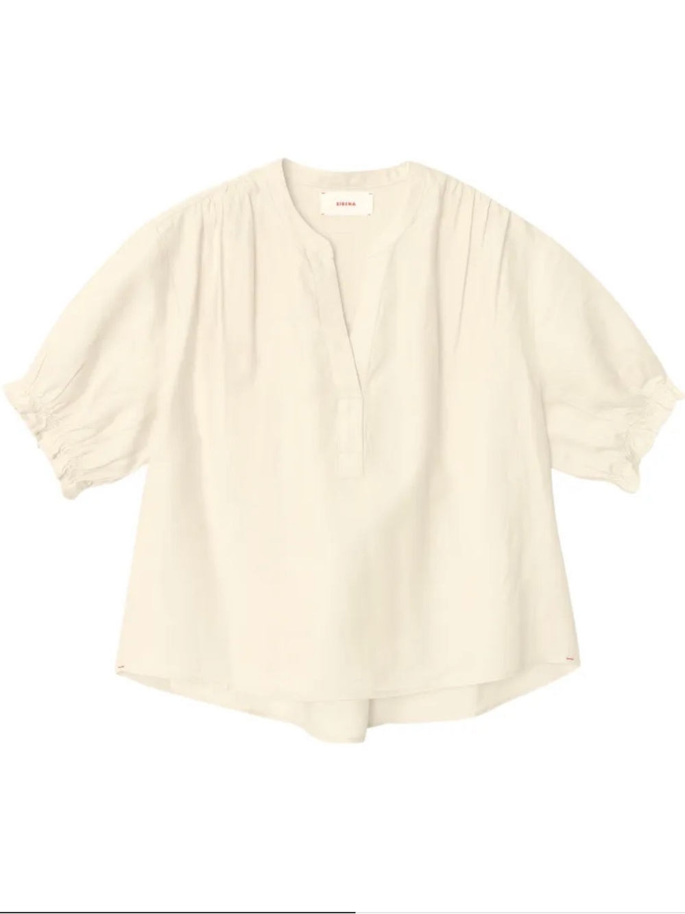 Xirena organic Cream Peasant Blouse (Calla shirt in Oysterette) NWT